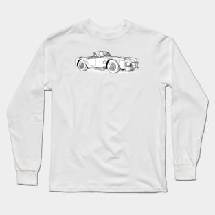 Shelby Cobra Wireframe Long Sleeve T-Shirt